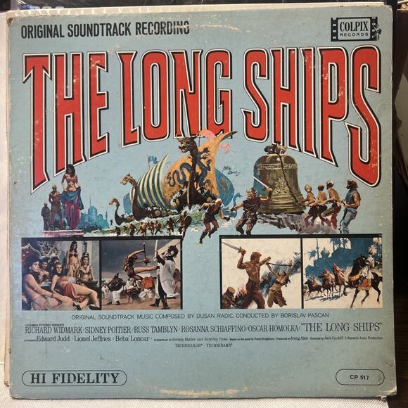 THE LONG SHIPS Film Soundtrack VG++ LP COLPIX 1964 CP 517 Ultrasonic Clean! - Picture 1 of 6